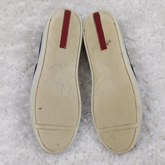 🖤 Prada Women's Black Suede Slip On Sneakers 39 - Picture 4 of 11